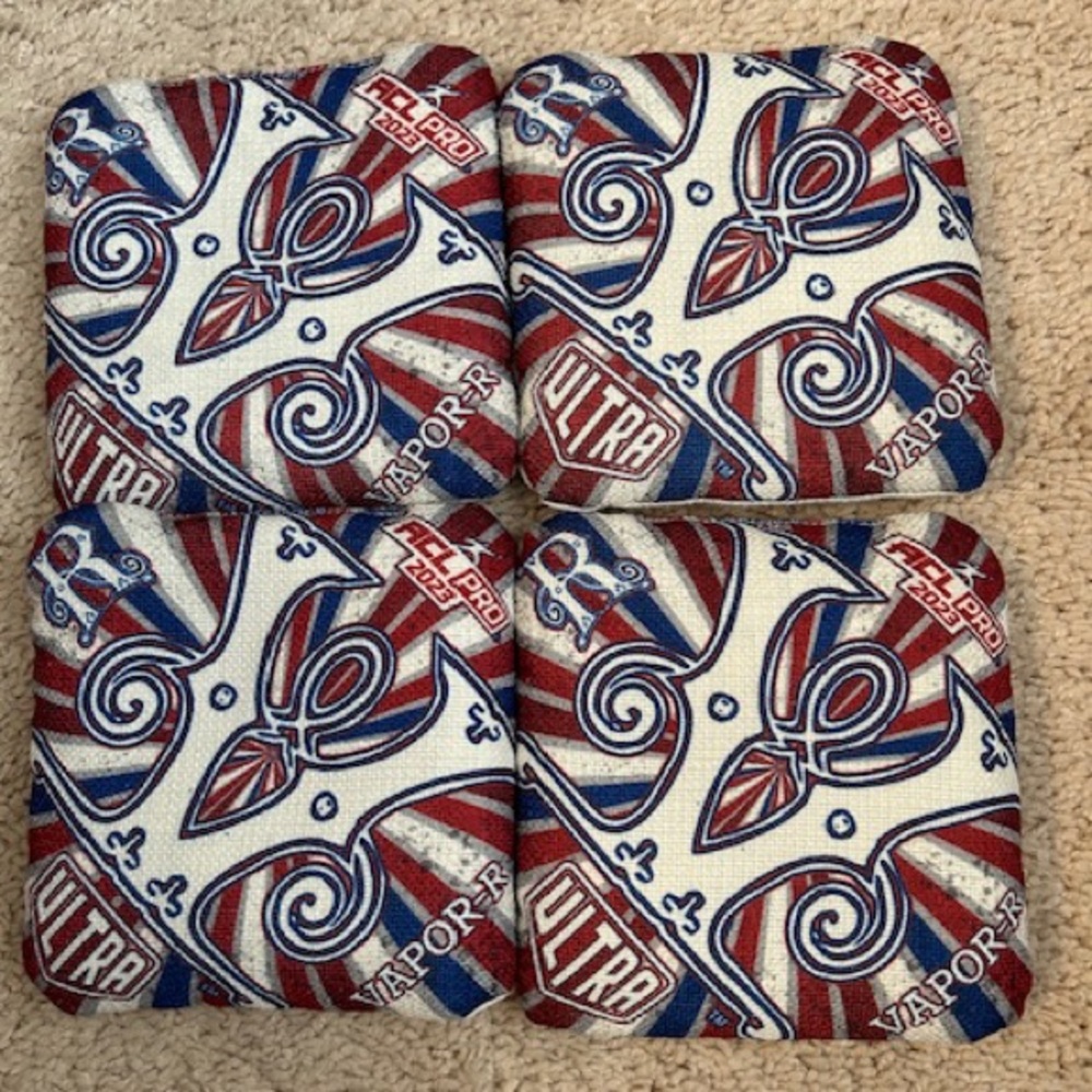 Ultra Vapor R Cornhole Bags Red White and Blue ACL Pro CornHole